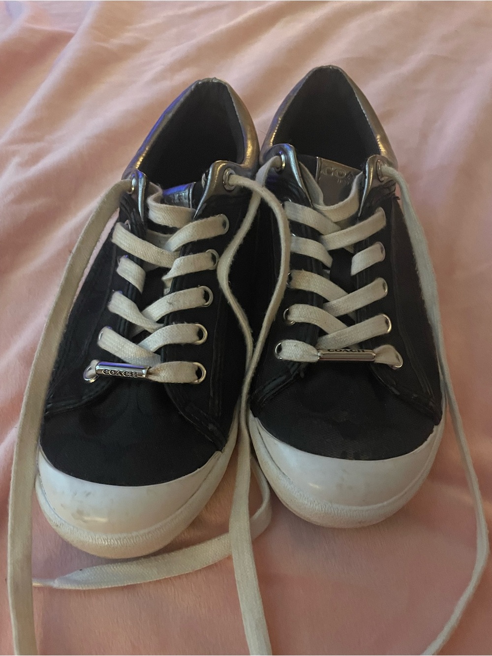 Coach Black and White Low-Top Sneakers